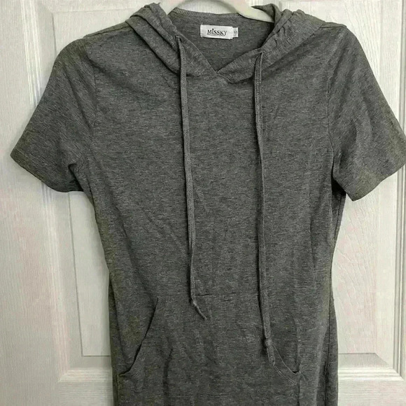 Missky Hoodie tshirt midi dress gray - Picture 3 of 10